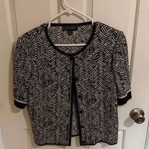 St. John Monochrome Zigzag Jacket